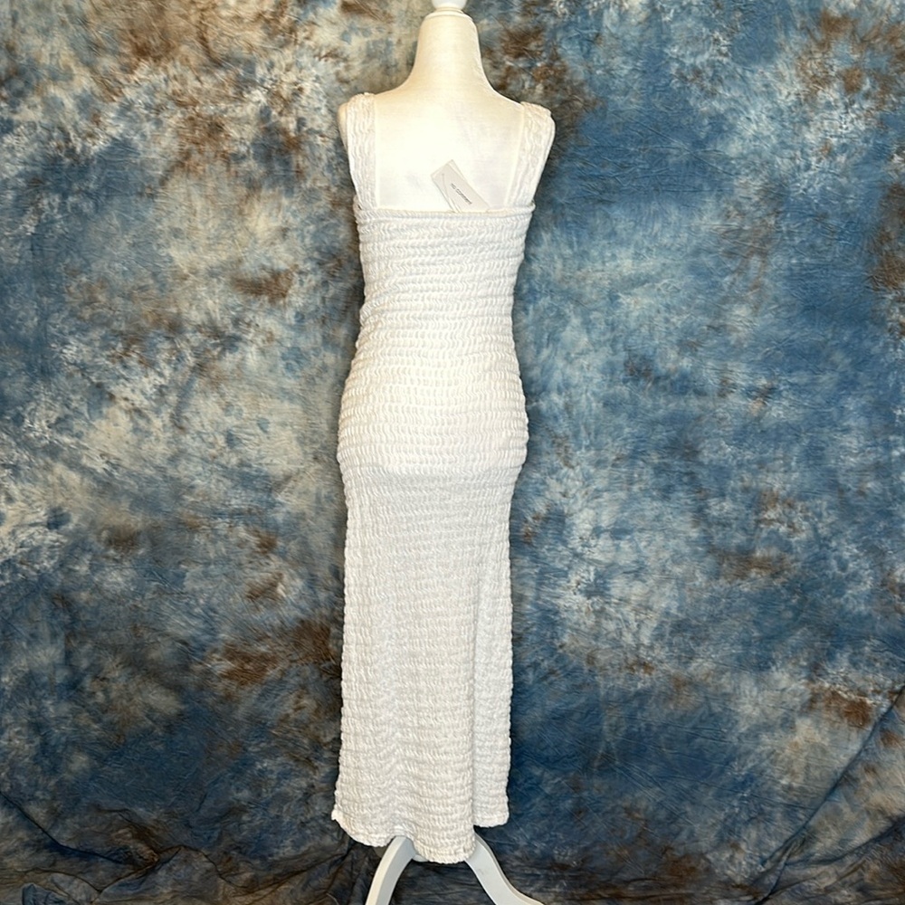 NWT No Comments White body con sheath dress with high slits Sz M - Picture 5 of 14